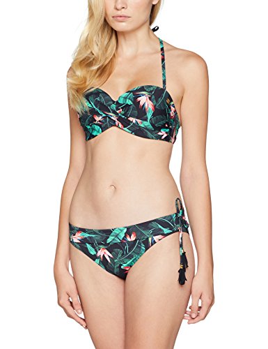 Banana Moon Merenda Valpara Braguita de Bikini, Negro (Noir Valparaiso/Limonada Hha01), 60 (Talla del Fabricante: 44) para Mujer