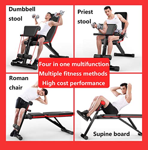 Banco Ajustables,Banco de Musculacion Banco de Ejercicio Portátil,Entrenamiento de Fitness,Sit-up Junta de Entrenamiento para Abdominales,Gimnasio en Casa