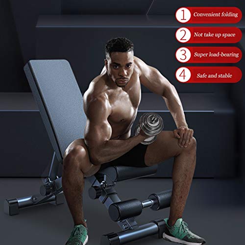 Banco con mancuernas Bancos Ajustables Silla De Fitness Press De Banca Músculos Abdominales De Entrenamiento Físico para Hombres En Casa Dispositivo Auxiliar Multifuncional