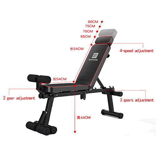 Banco con mancuernas para el hogar, silla plegable para ejercicios, cama multifuncional para levantamiento de pesas, equipo de press de banca, tabla para adultos en decúbito supino, soporte para Banco con mancuernas para el hogar, silla plegable para ejercicios, cama multifuncional para levantamiento de pesas, equipo de press de banca, tabla para adultos en decúbito supino, soporte para