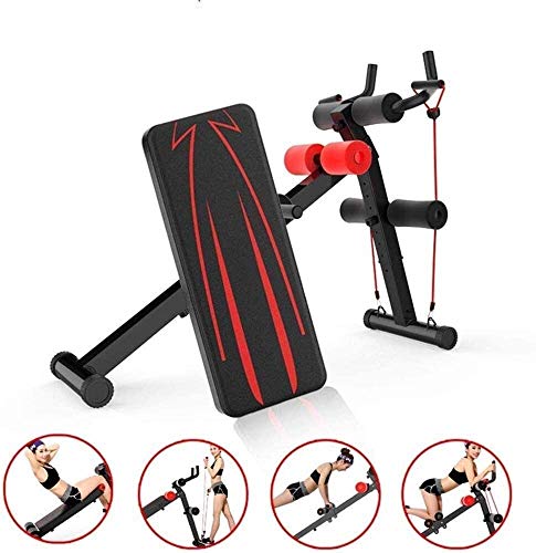 Banco de elevación de pesas planas Ajustable banco de peso, Entrenador abdominal, Ab plegable vertical 5 Minuto Shaper, aparatos de ejercicios vertical, robusto Ab Coaster, por la cintura Trainer