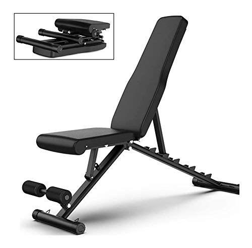 Banco de elevación de Pesas Planas Home Gym Equipment, multifunción Ajustable del Respaldo Entrenamiento de Cuerpo Completo Inicio Junta Abdominal, Presidente de Peso Banco Plegable