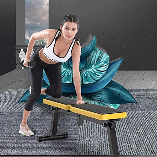 Banco de elevación de Pesas Planas Home Gym Equipment, Multifuncional for sillas de Fitness, Hombres Simples y Banco Mujeres Plana Plegable Press de banca heces