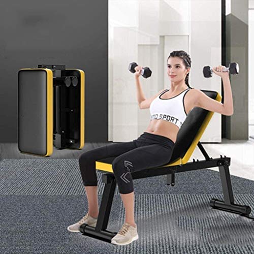 Banco de elevación de Pesas Planas Home Gym Equipment, Multifuncional for sillas de Fitness, Hombres Simples y Banco Mujeres Plana Plegable Press de banca heces