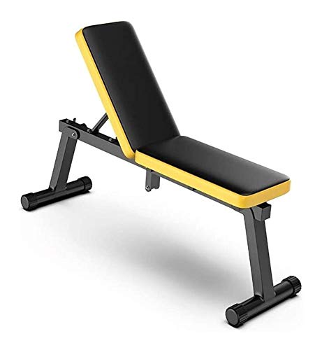 Banco de elevación de Pesas Planas Home Gym Equipment, Multifuncional for sillas de Fitness, Hombres Simples y Banco Mujeres Plana Plegable Press de banca heces