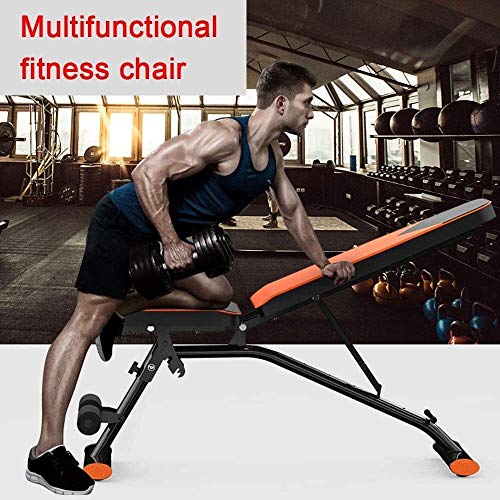 Banco de elevación de Pesas Planas Home Gym Equipment, Pesa Silla Ajustable Banco de Ejercicio Inicio Formación Sit-Up Junta casa con Mancuernas Banco Multiuso Ejercicio Banco del Entrenamiento