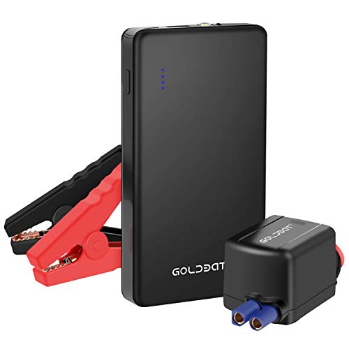 Banco de energía de arranque de salto GOLDBAT, batería de arranque 700A 8000mAh para motores de gasolina de 12V hasta 4.0L con cable de arranque inteligente Banco de energía de arranque de salto GOLDBAT, batería de arranque 700A 8000mAh para motores de gasolina de 12V hasta 4.0L con cable de arranque inteligente
