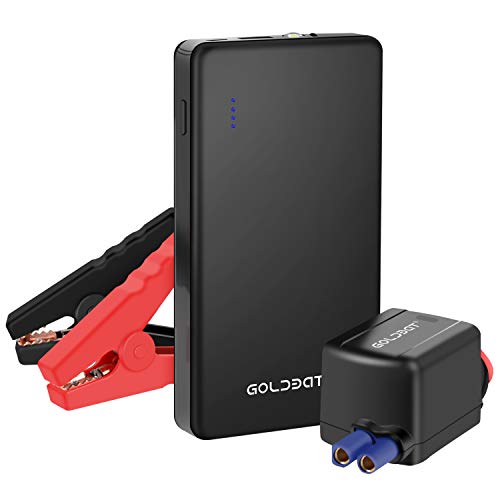 Banco de energía de arranque de salto GOLDBAT, batería de arranque 700A 8000mAh para motores de gasolina de 12V hasta 4.0L con cable de arranque inteligente