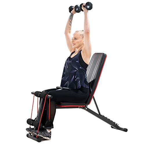 Banco de musculacion, Banco de Pesas Ajustable, Banco Adominales Profesional, 7 posiciones ajustables y 2 correas de entrenamiento, gimnasio en casa (S2) Banco de musculacion, Banco de Pesas Ajustable, Banco Adominales Profesional, 7 posiciones ajustables y 2 correas de entrenamiento, gimnasio en casa (S2)