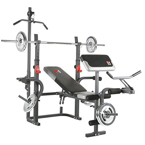 Banco de musculación Hammer Bermuda XT PRO (banco + módulo dorsal 4512) con respaldo regulable.