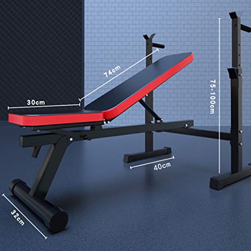Banco De Pesas Multifuncional Rejilla para Sentadillas Conjunto De Rejillas para Barra Hombres De Fitness En Casa Equipo De Fitness Press De Banca Cama con Barra Banco De Pesas Multifuncional Rejilla para Sentadillas Conjunto De Rejillas para Barra Hombres De Fitness En Casa Equipo De Fitness Press De Banca Cama con Barra