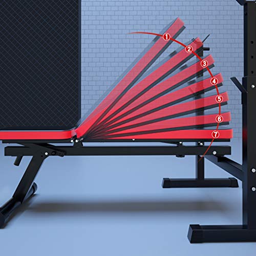 Banco De Pesas Multifuncional Rejilla para Sentadillas Conjunto De Rejillas para Barra Hombres De Fitness En Casa Equipo De Fitness Press De Banca Cama con Barra Banco De Pesas Multifuncional Rejilla para Sentadillas Conjunto De Rejillas para Barra Hombres De Fitness En Casa Equipo De Fitness Press De Banca Cama con Barra