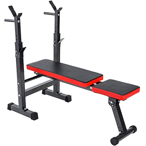 Banco De Pesas Multifuncional Rejilla para Sentadillas Conjunto De Rejillas para Barra Hombres De Fitness En Casa Equipo De Fitness Press De Banca Cama con Barra Banco De Pesas Multifuncional Rejilla para Sentadillas Conjunto De Rejillas para Barra Hombres De Fitness En Casa Equipo De Fitness Press De Banca Cama con Barra