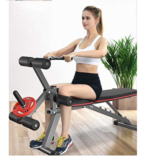 Banco De Pesas/Press De Banca con Pesas Silla De Ejercicios Plegable Multifuncional para El Hogar Tabla De Ejercicios para El Gimnasio Equipo De Ejercicios para La Musculatura Abdominal