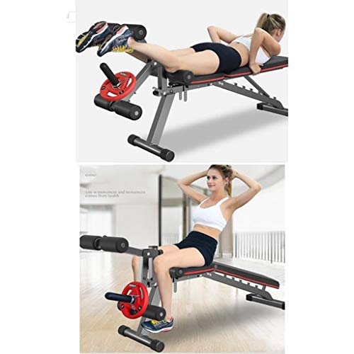 Banco De Pesas/Press De Banca con Pesas Silla De Ejercicios Plegable Multifuncional para El Hogar Tabla De Ejercicios para El Gimnasio Equipo De Ejercicios para La Musculatura Abdominal