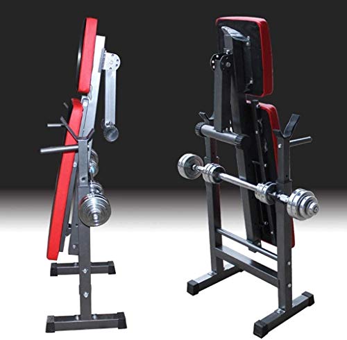 Banco de Peso Ajustable Mancuerna Taburete Plano/Silla Banco de Abdominales Banco Hogar Barbell Cama Equipo de Fitness Cama de elevación de Peso Multifunción Plegable Protección Ambiental Bench PRES