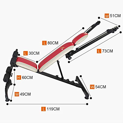 Banco de peso Mancuerna Peso de levantamiento de pesas Pesos Banco - Hogar Multifunción Ayuda Supino Silla de aptitud para Bench Press Bench Dumbbell Banco Sit-ups Equipo de fitness Bench Press FACAI