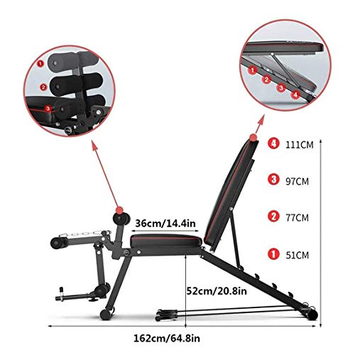 Banco Plegable Multiusos, Banco De Musculacion Plegable Inclinación con Curler Piernas, para Entrenamiento De Cuerpo Completo, para Gimnasio En Casa Banco Plegable Multiusos, Banco De Musculacion Plegable Inclinación con Curler Piernas, para Entrenamiento De Cuerpo Completo, para Gimnasio En Casa