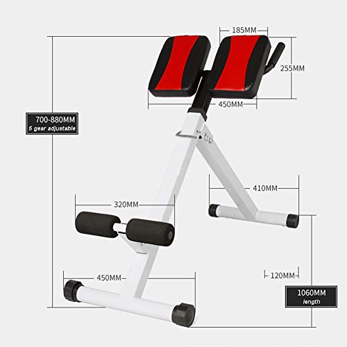 Bancos ajustables Banco De Hiperextensión con Silla Romana Plegable - Extensión De Respaldo Ajustable para Trabajo Pesado para Fortalecer Los Abdominales Y La Espalda Baja