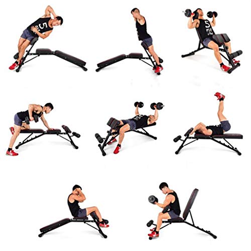 Bancos Ajustables Banco de Pesas Press de banca casero Silla de Entrenamiento con Mancuernas de Interior Tabla de Asiento Taburete Romano multifunción (Color : Black, Size : 170 * 44 * 79cm) Bancos Ajustables Banco de Pesas Press de banca casero Silla de Entrenamiento con Mancuernas de Interior Tabla de Asiento Taburete Romano multifunción (Color : Black, Size : 170 * 44 * 79cm)
