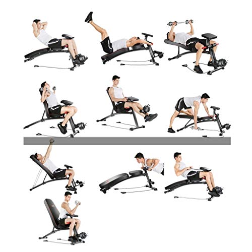 Bancos ajustables Mancuernas deposiciones Juntas de Abdominales Fitness Equipment Plegables Juntas Abdominal Banco Bancos (Color : Black, Size : 56 * 78 * 138cm)