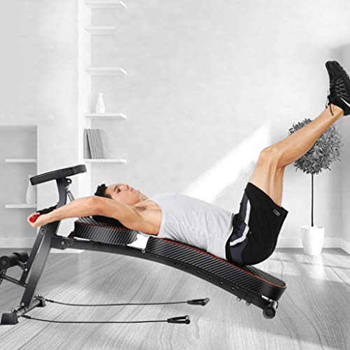 Bancos ajustables Mancuernas deposiciones Juntas de Abdominales Fitness Equipment Plegables Juntas Abdominal Banco Bancos (Color : Black, Size : 56 * 78 * 138cm)