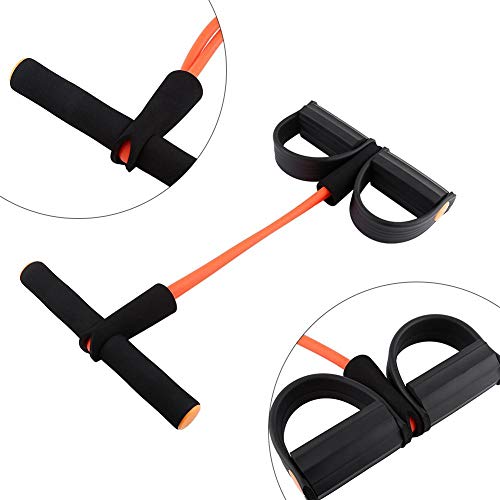 Banda elástica de entrenamiento deportivo para tirar y extender, con espuma y pedales. ideal como equipo de bodybuilding, ejercicio, estiramientos, adelgazamiento Banda elástica de entrenamiento deportivo para tirar y extender, con espuma y pedales. ideal como equipo de bodybuilding, ejercicio, estiramientos, adelgazamiento