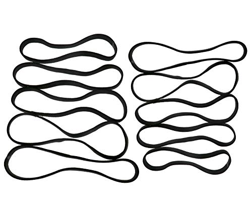 Banda para la cabeza, antideslizante, para el gimnasio, para el cabello, para mujeres, hombres, deportes, gimnasio, largo, elástico, liso, negro, juego de 10 unidades Banda para la cabeza, antideslizante, para el gimnasio, para el cabello, para mujeres, hombres, deportes, gimnasio, largo, elástico, liso, negro, juego de 10 unidades
