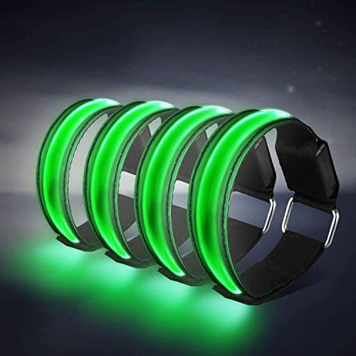 Banda Reflectante 4 Pieza Brazalete LED Running, Alta Visibilidad y Ajustable Brazalete Reflectante, Banda de bofetada de Seguridad Brazalete luz para Correr, Practicar Senderismo o Ciclismo Banda Reflectante 4 Pieza Brazalete LED Running, Alta Visibilidad y Ajustable Brazalete Reflectante, Banda de bofetada de Seguridad Brazalete luz para Correr, Practicar Senderismo o Ciclismo