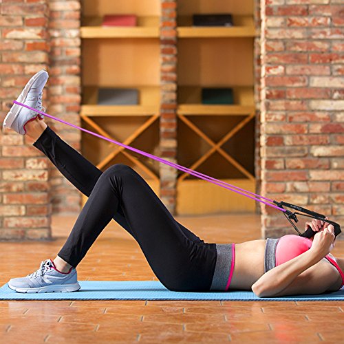 Bandas de Ejercicio con Asas de Esponja Bandas Elasticas Fitness para el hogar/oficina entrenamiento tubo de resistencia para mejorar la movilidad, pilates, yoga para hombres o mujeres, rojo Bandas de Ejercicio con Asas de Esponja Bandas Elasticas Fitness para el hogar/oficina entrenamiento tubo de resistencia para mejorar la movilidad, pilates, yoga para hombres o mujeres, rojo