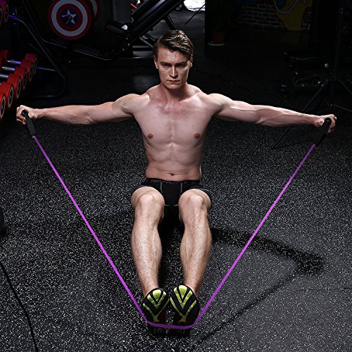 Bandas de Ejercicio con Asas de Esponja Bandas Elasticas Fitness para el hogar/oficina entrenamiento tubo de resistencia para mejorar la movilidad, pilates, yoga para hombres o mujeres, rojo Bandas de Ejercicio con Asas de Esponja Bandas Elasticas Fitness para el hogar/oficina entrenamiento tubo de resistencia para mejorar la movilidad, pilates, yoga para hombres o mujeres, rojo