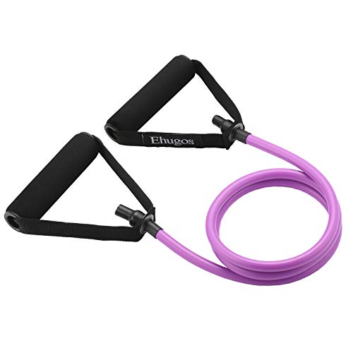 Bandas de Ejercicio con Asas de Esponja Bandas Elasticas Fitness para el hogar/oficina entrenamiento tubo de resistencia para mejorar la movilidad, pilates, yoga para hombres o mujeres, rojo