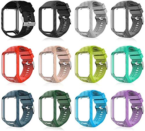 Bandas de Repuesto para Tomtom, Tom Tom Correa de reloj Correas de silicona suave Correas de reloj Pulsera con correa deportiva para Tom Tom Adventurer / Runner 2 / Runner 3 / Spark 3 / Golfista 2