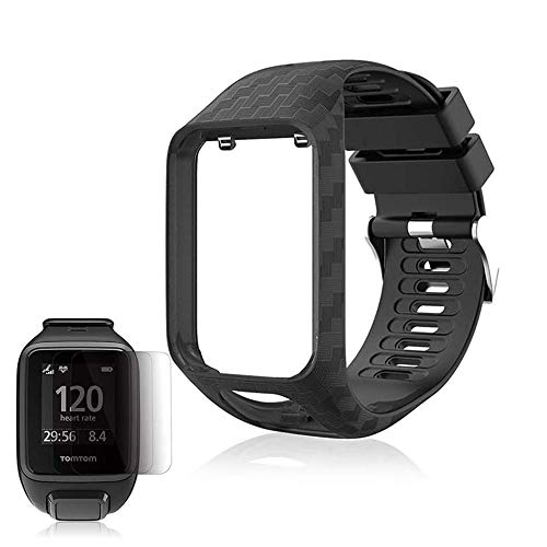 Bandas de Repuesto para Tomtom, Tom Tom Correa de reloj Correas de silicona suave Correas de reloj Pulsera con correa deportiva para Tom Tom Adventurer / Runner 2 / Runner 3 / Spark 3 / Golfista 2