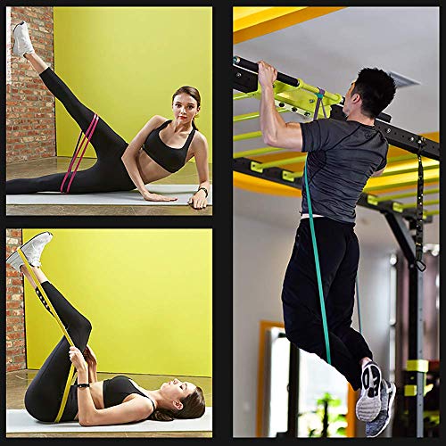Bandas de resistencia Bandas de resistencia del látex Tire duración hasta Assist Bandas de Yoga, y Powerlifting entrenamiento estiramiento del ejercicio amarillo bandas de resistencia fitness
