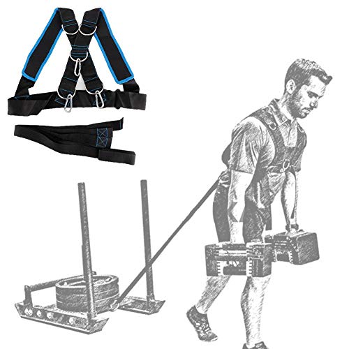 Bandas de resistencia, Kits de arnés de trineo de pesas Arnés de tracción de neumáticos Fitness Entrenamiento de resistencia Entrenamiento para correr Sprint, Velocidad de tracción Entrenamiento de ag