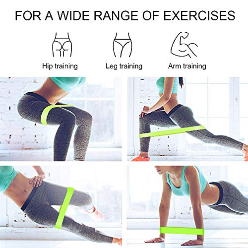 Bandas Ejercicio, Bandas de Resistencia, 5 Cintas Elastica Set, Loop Resistance Bands para Fitness Crossfit Pilates Fuerza Fisioterapia Movilidad Recuperación, Entrenar a Su Corporal Piernas Glúteos