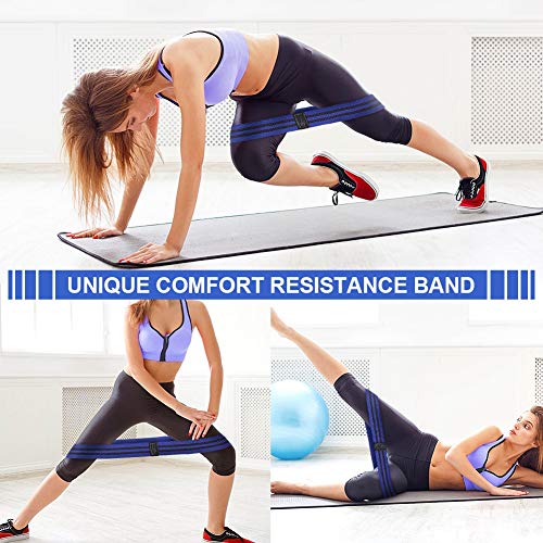 Bandas Ejercicio Muslo y glúteos, Banda de Resistencia a la Cadera Fitness Loop Bandas de Ejercicios para Piernas y Glúteos Mujer Hombre, piernas y Mejorar su Estiramiento y Movilidad (Azul)