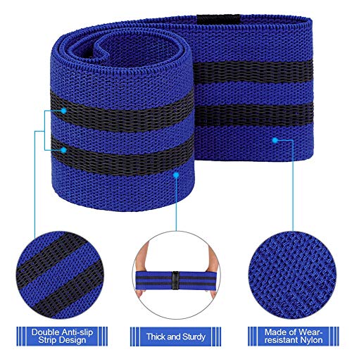 Bandas Ejercicio Muslo y glúteos, Banda de Resistencia a la Cadera Fitness Loop Bandas de Ejercicios para Piernas y Glúteos Mujer Hombre, piernas y Mejorar su Estiramiento y Movilidad (Azul)