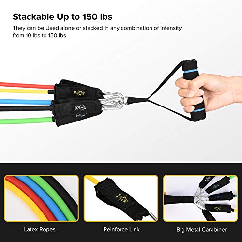 Bandas Elásticas - 12 PCS Látex Conjunto Bandas de Resistencia, 5 Pcsbandas Elasticas Resistencia de Fitness Manijas/Correa de Tobillo/Ancla de Puerta/Bolsa/Toalla Adecuado para Gimnasio en Casa Yoga Bandas Elásticas - 12 PCS Látex Conjunto Bandas de Resistencia, 5 Pcsbandas Elasticas Resistencia de Fitness Manijas/Correa de Tobillo/Ancla de Puerta/Bolsa/Toalla Adecuado para Gimnasio en Casa Yoga