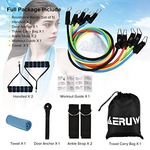 Bandas Elásticas - 12 PCS Látex Conjunto Bandas de Resistencia, 5 Pcsbandas Elasticas Resistencia de Fitness Manijas/Correa de Tobillo/Ancla de Puerta/Bolsa/Toalla Adecuado para Gimnasio en Casa Yoga Bandas Elásticas - 12 PCS Látex Conjunto Bandas de Resistencia, 5 Pcsbandas Elasticas Resistencia de Fitness Manijas/Correa de Tobillo/Ancla de Puerta/Bolsa/Toalla Adecuado para Gimnasio en Casa Yoga