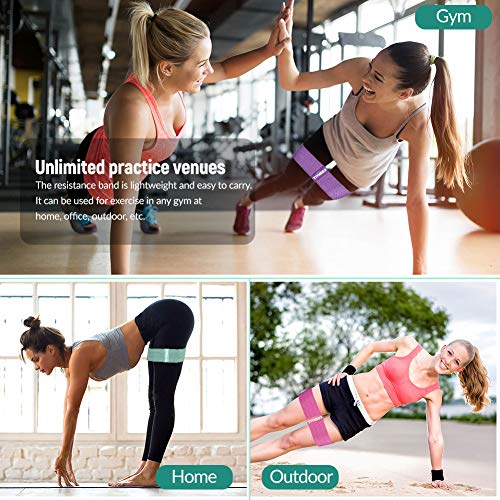 Bandas Elásticas Fitness Conjunto,Bandas De Resistencia Para Mujeres Bandas De Ejercicios Para Piernas y Glúteos - 3 Niveles Bandas De Cadera Antideslizantes Para Sentadillas Glute Yoga Pilates