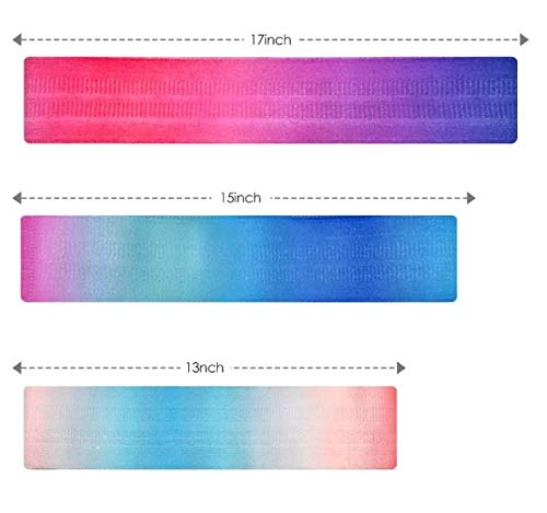 Bandas elásticas glúteos, Juego de 3 Bandas Elásticas Musculación para fitness con 3 niveles, Resistencia Antideslizante para Piernas y Glúteos, pilates, yoga, Fuerza, Fisioterapia, Estiramientos.