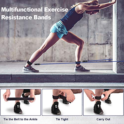 Bandas Elasticas Musculacion, Set de Bandas de Resistencia Fitness con 5 Tubos de Látex Bandas Elasticas de Fitness 11 PCS Adecuado para Hombre y Mujer, Gimnasio en Casa, Fitness, Yoga, Musculacion