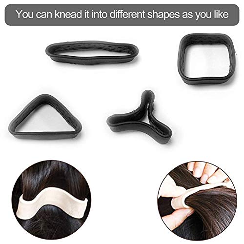 Bandas para el pelo, Silicona Plegable Lazos De Cabello Rápido Bloqueo De Cabello Para Las Mujeres Ponytail Titular Herramienta Multifunción Accesorios Para el Cabello (color Café)