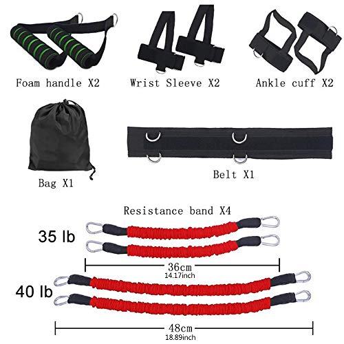 Bandas resistencia Sistema correas estiramiento, accionamiento bandas de resistencia al boxeo de velocidad y agilidad, bandas elásticas de cuerpo completo para boxeo de agilidad de salto vertical