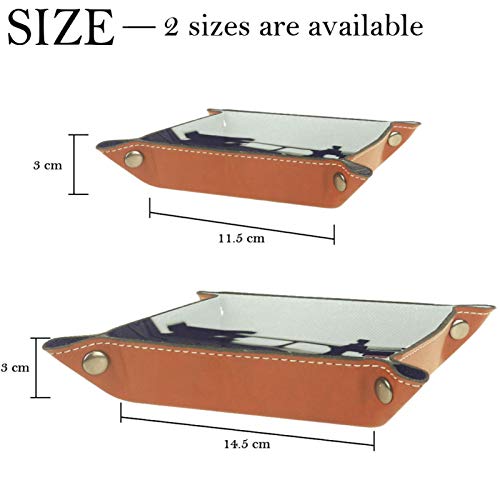 Bandeja de Valet, colección de Cuero de PU, Organizador de bandejas, Caja de Almacenamiento para Relojes, Monedas, Monedas, Billetera, Disco de Vinilo, Vintage