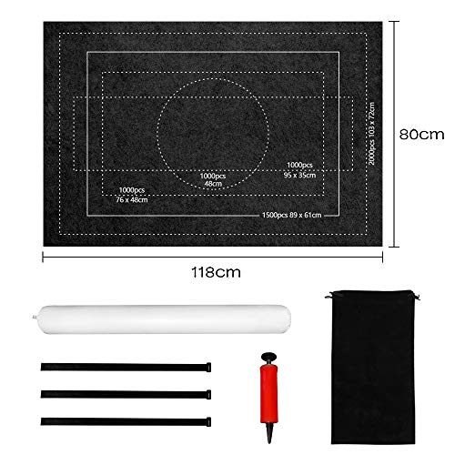 BangShou Puzzle Roll Fieltro Puzzles Tapete Puzzle Mat Felt Mat Play Mat Puzzles Blanket para 2000 Piezas Puzzles Puzzle y Roll up (Negro)