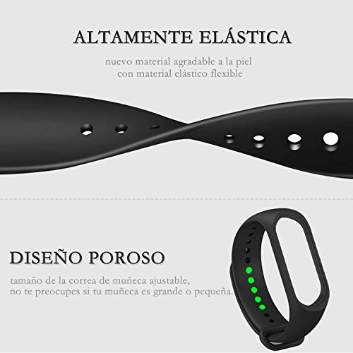 BANGTING 13 PCS Correa Compatible con Pulseras Xiaomi Mi Band 3/4, Correas para Fundas Mi Band 3 Mi Inteligente Band 4 Pulsera Reloj Silicona Banda Reemplazo