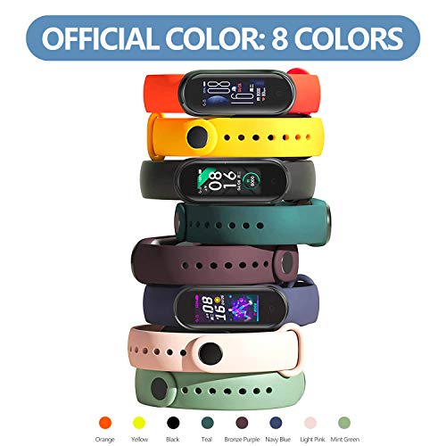 BANGTING 15 PCS Recambio Correa Compatible con Pulseras Xiaomi Mi Band 5 / Amazfit Band 5, Correas para Fundas Mi Fit 5 My Band 5 Inteligente Funda Miband5 Pulsera Silicona Reloj Banda Reemplazo